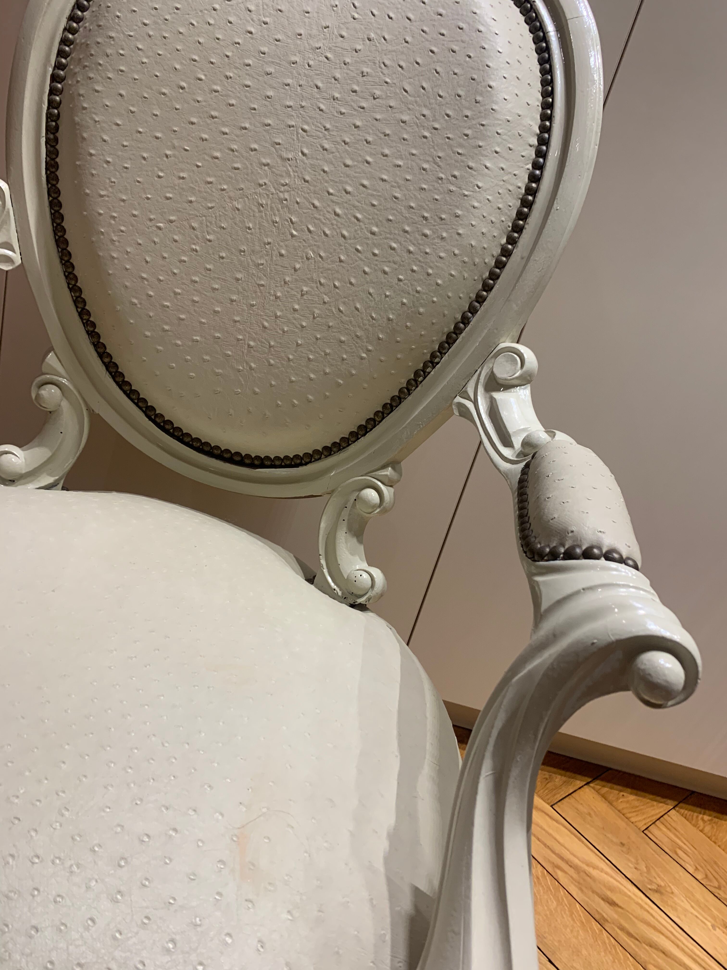 Authentic Napoleon III medallion armchair