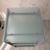 Occasional furniture with 3 shelves in metal and glass