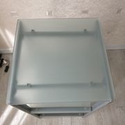 Occasional furniture with 3 shelves in metal and glass