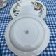 Six vintage flat English plates by Churchill Staffordshire.