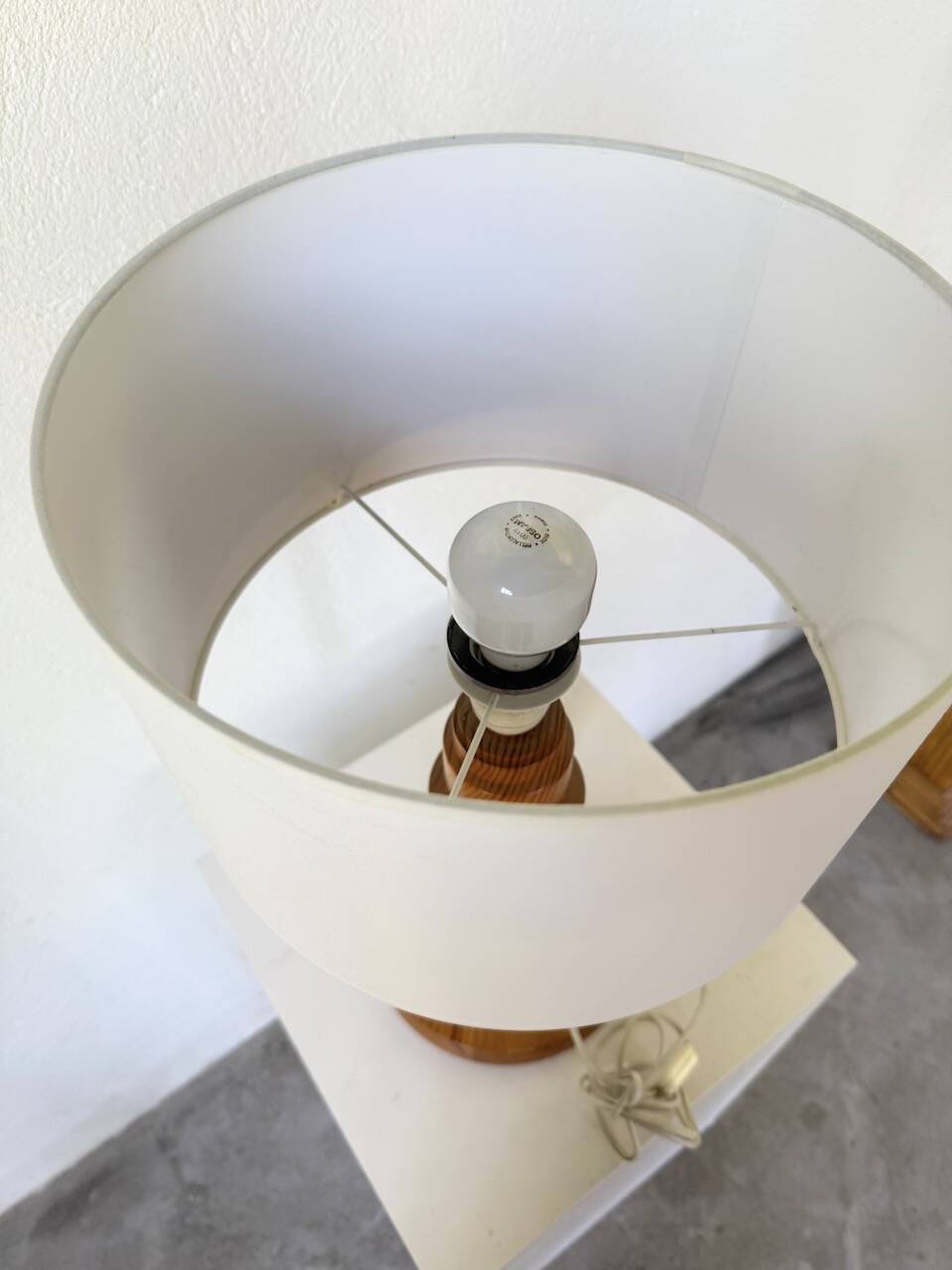 Ikea pine table lamp 1980