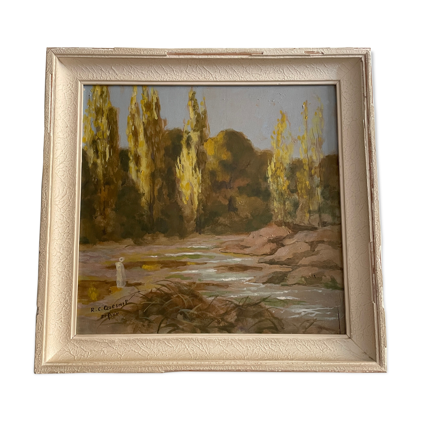 Tableau orientaliste rc quesnel robert maroc 1940 peinture