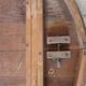1930s oak dining table, slightly oval.