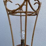 Vintage rattan floor lamp