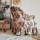 Fauteuil crapaud ancien fleuri