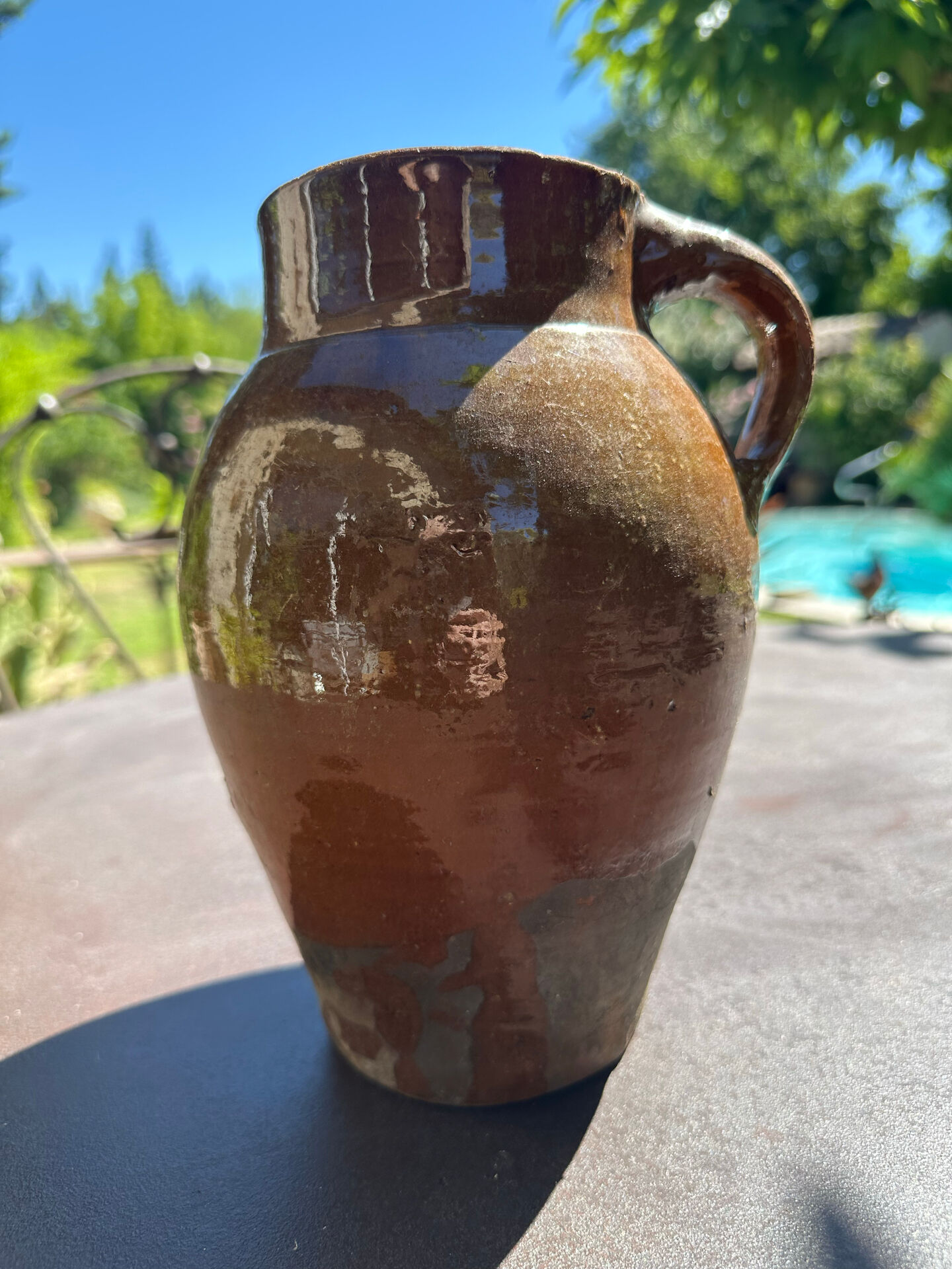Clay pottery jug