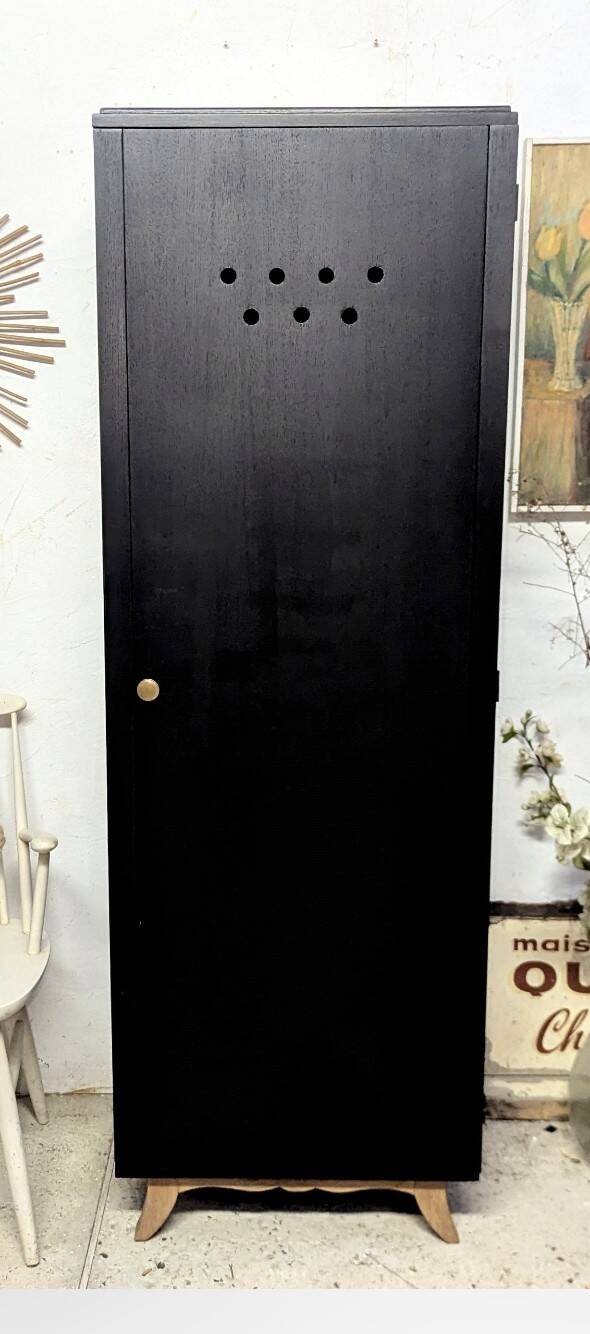 1950s/60s Shabby Chic Vintage Office Linen Cabinet