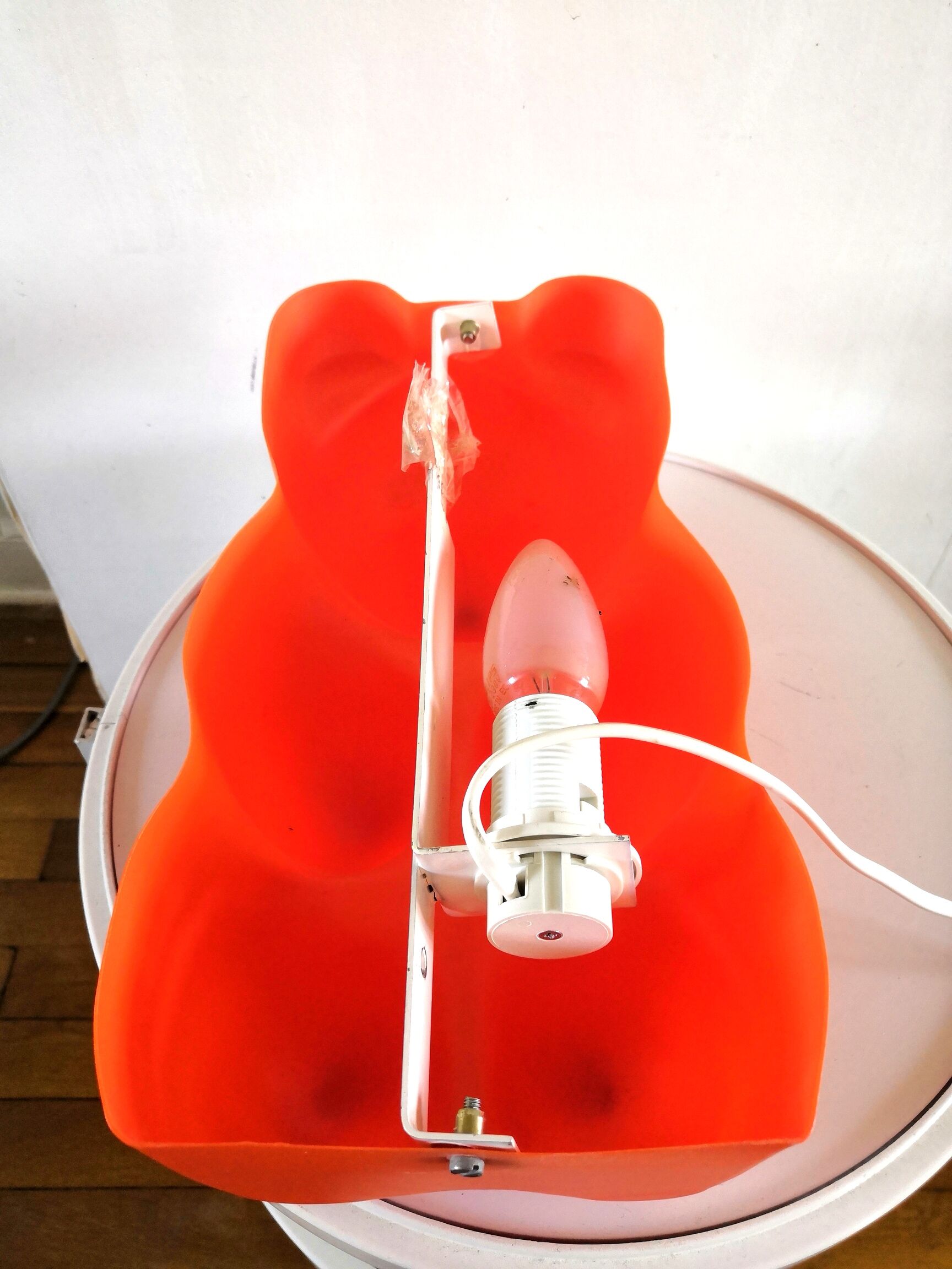 Wall lamp teddy bear plastic design 70s - 80s