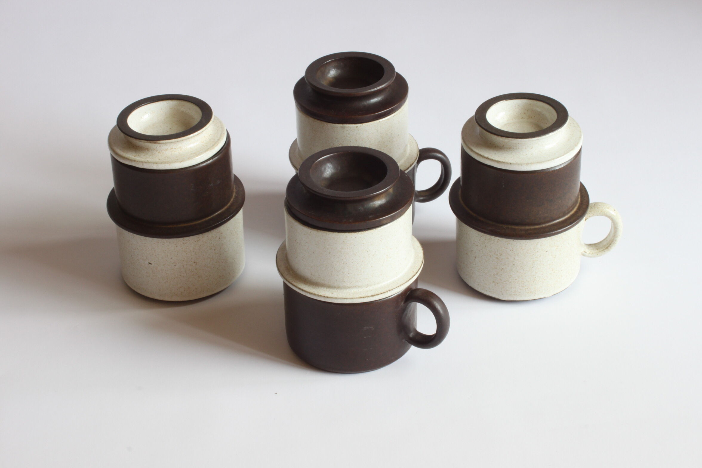 Ceramic filter coffee cups by Zaalberg Holland, 1960s.