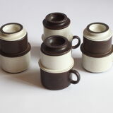 Ceramic filter coffee cups by Zaalberg Holland, 1960s.