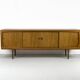 Vintage Teak Sideboard with Drawers and Sliding Doors, 1960s