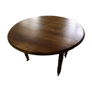 table ronde en noyer