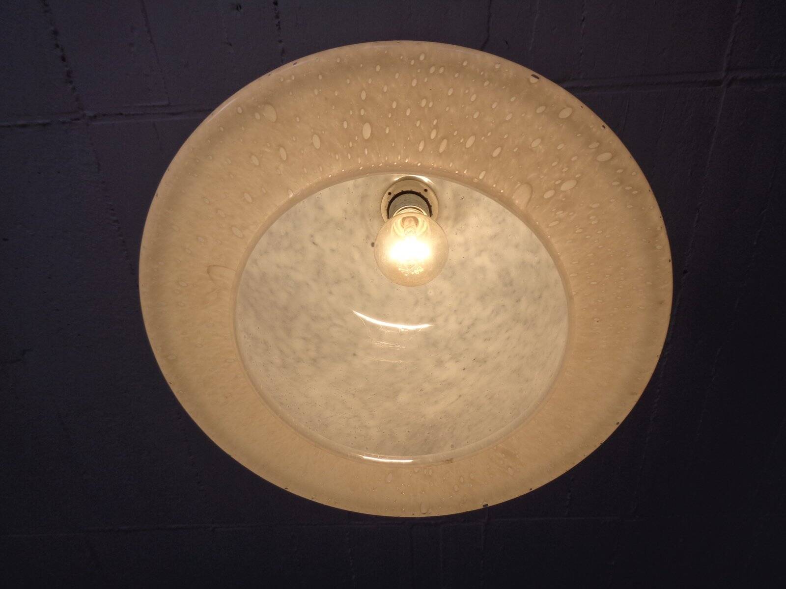 Glass ceiling lamp from Peill & Putzler, Germany, 1960s.