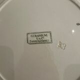 Plat rond géranium sarreguemines