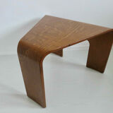 Scandinavian coffee table in curved wood 1970