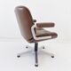 Martin Stoll brown leather office chair by Karl Dittert