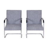 Pair of grey Anton Lorenz armchairs for Mucke Melder - 1930s Czechia