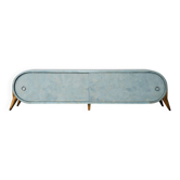 Buffet italien en bouleau turquoise de style Streamline, années 1960