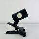 3 clip-on spotlights, black metal, 1960s, vintage