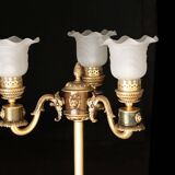 Superb 3-armed light fixture in gilded bronze