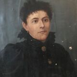 Oil portraits on canvas 19th century