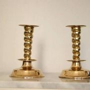 Pair of Swedish mid-century candlestick holders