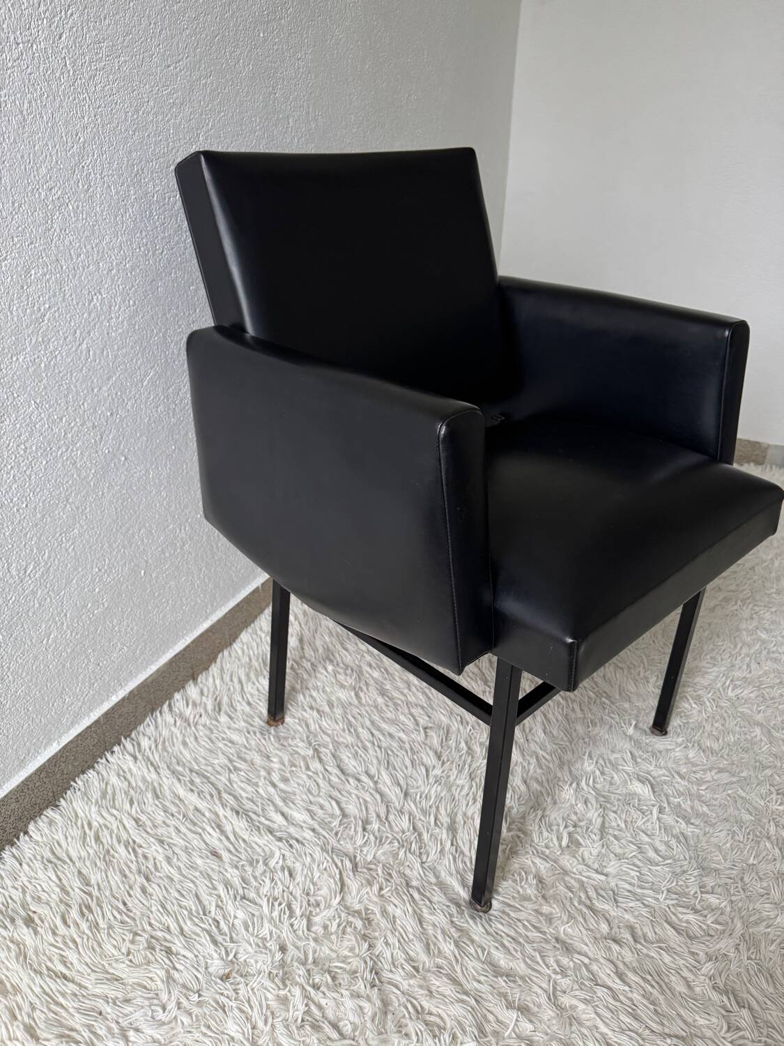 Black armchair, 50s design