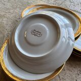 12 Saint-Amand porcelain saucers