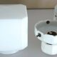 Antique wall light, porcelain and opaline glass, Art Deco period