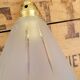 Brass and frosted glass wall lamp
