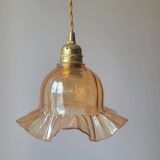 Amber glass pendant light