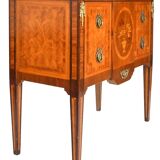 Louis XVI style commode in marquetry
