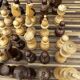 32 Staunton chess pieces in turned boxwood