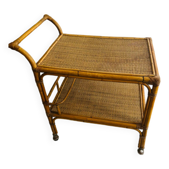 Vintage rattan trolley