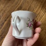 Service tasses à café ancien, en porcelaine, motif roses