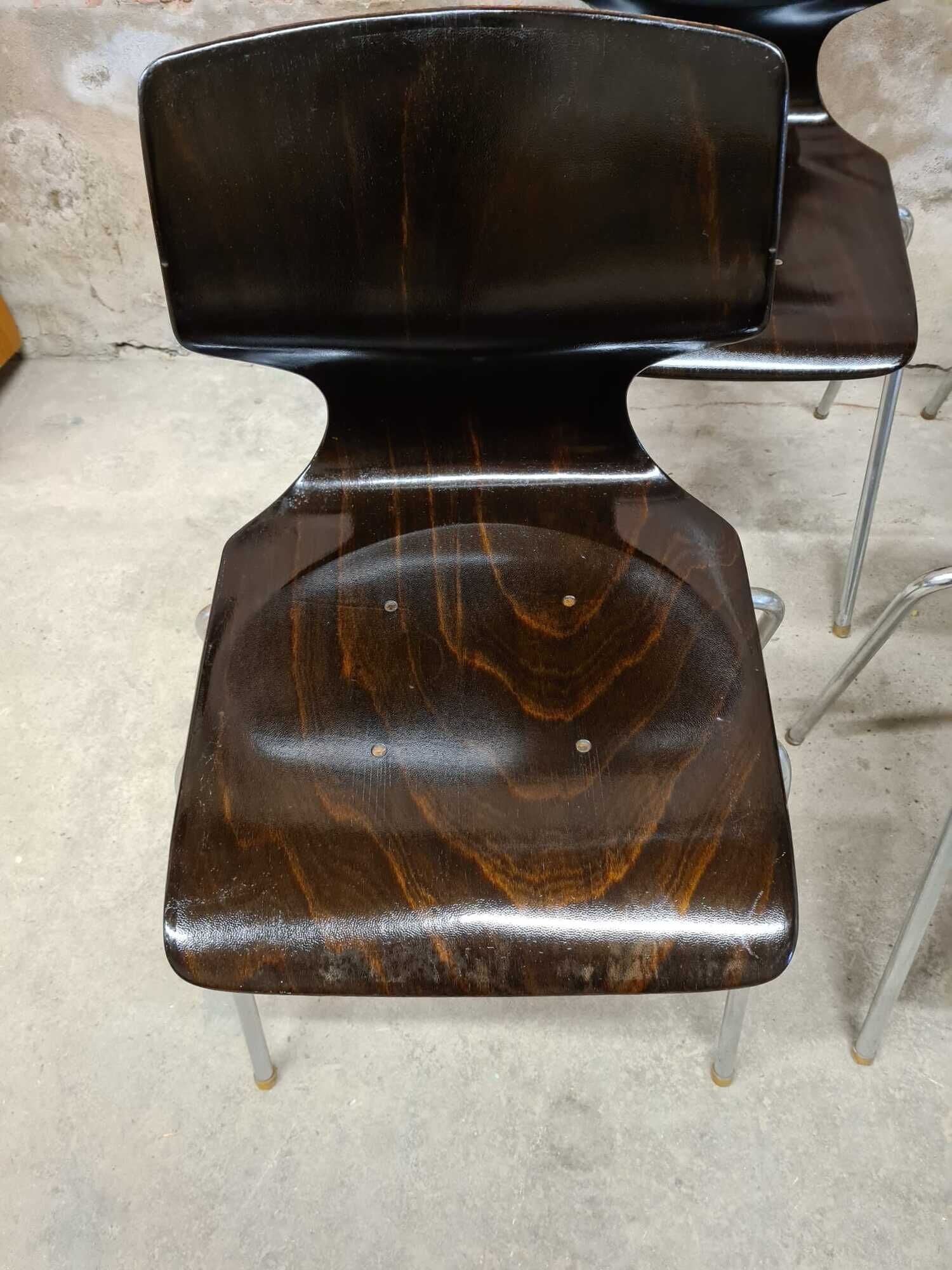 Set of 6 vintage stackable chairs pagwood Flötotto