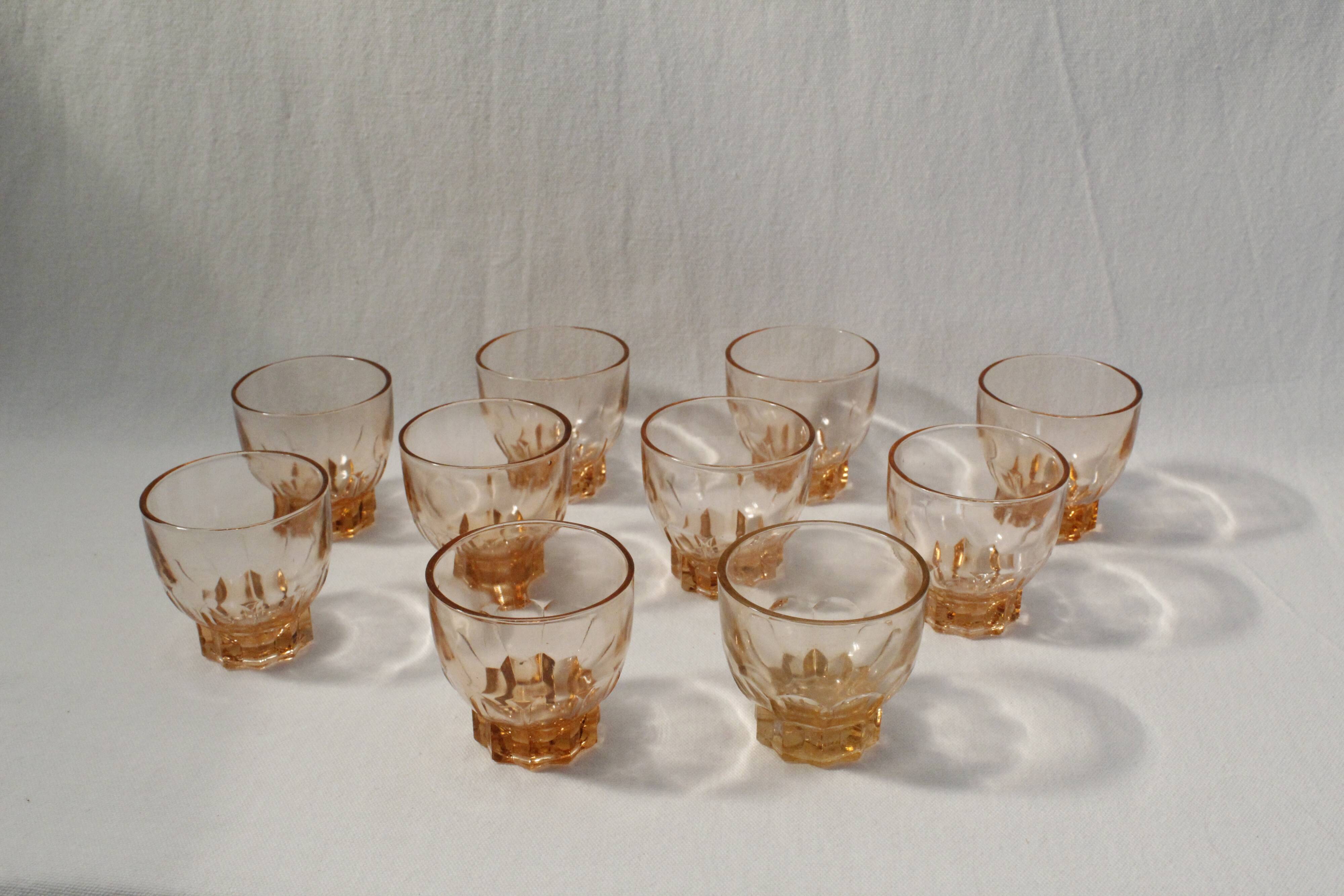 Set of 10 shot glasses - rosaline