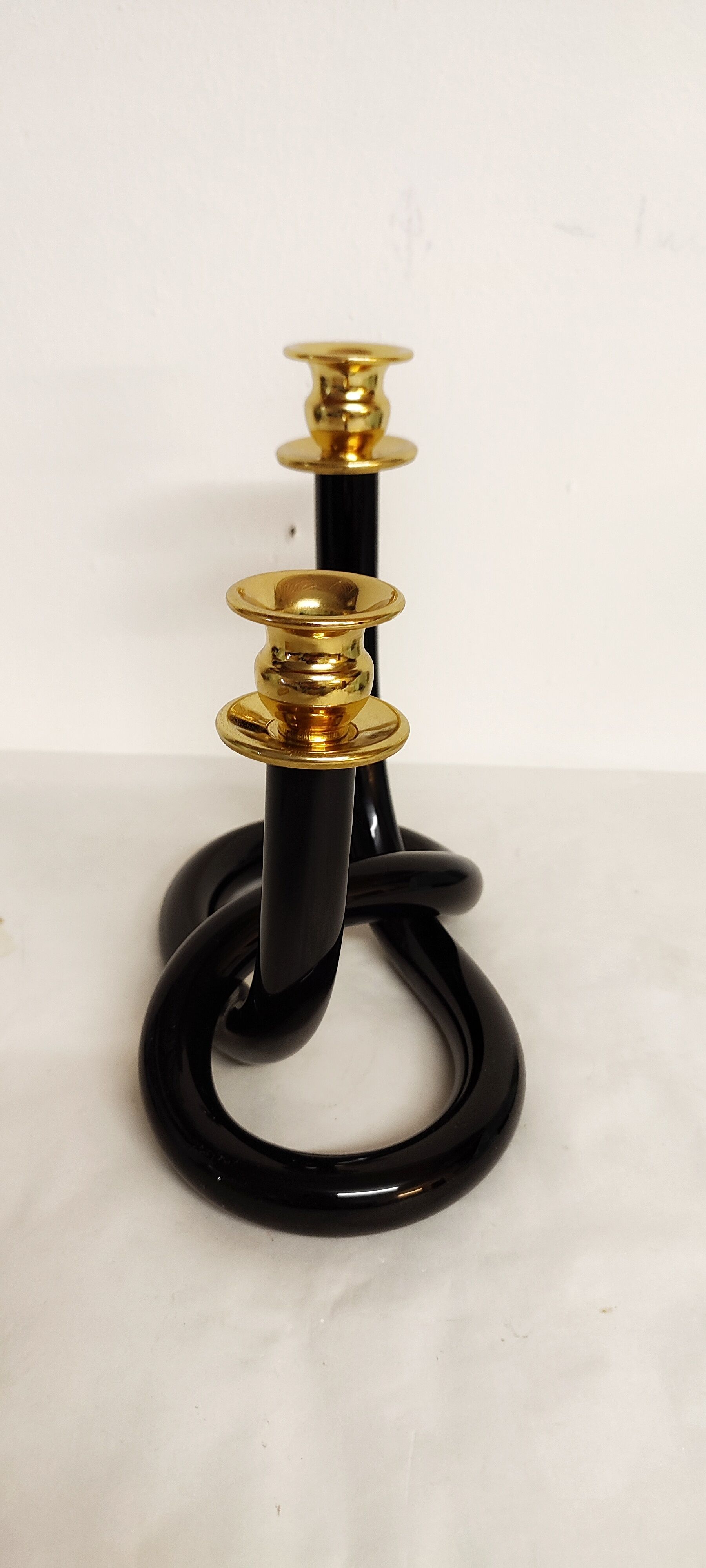Candelabra "Dorothy Thorpe" in black lucite. USA 1960s.
