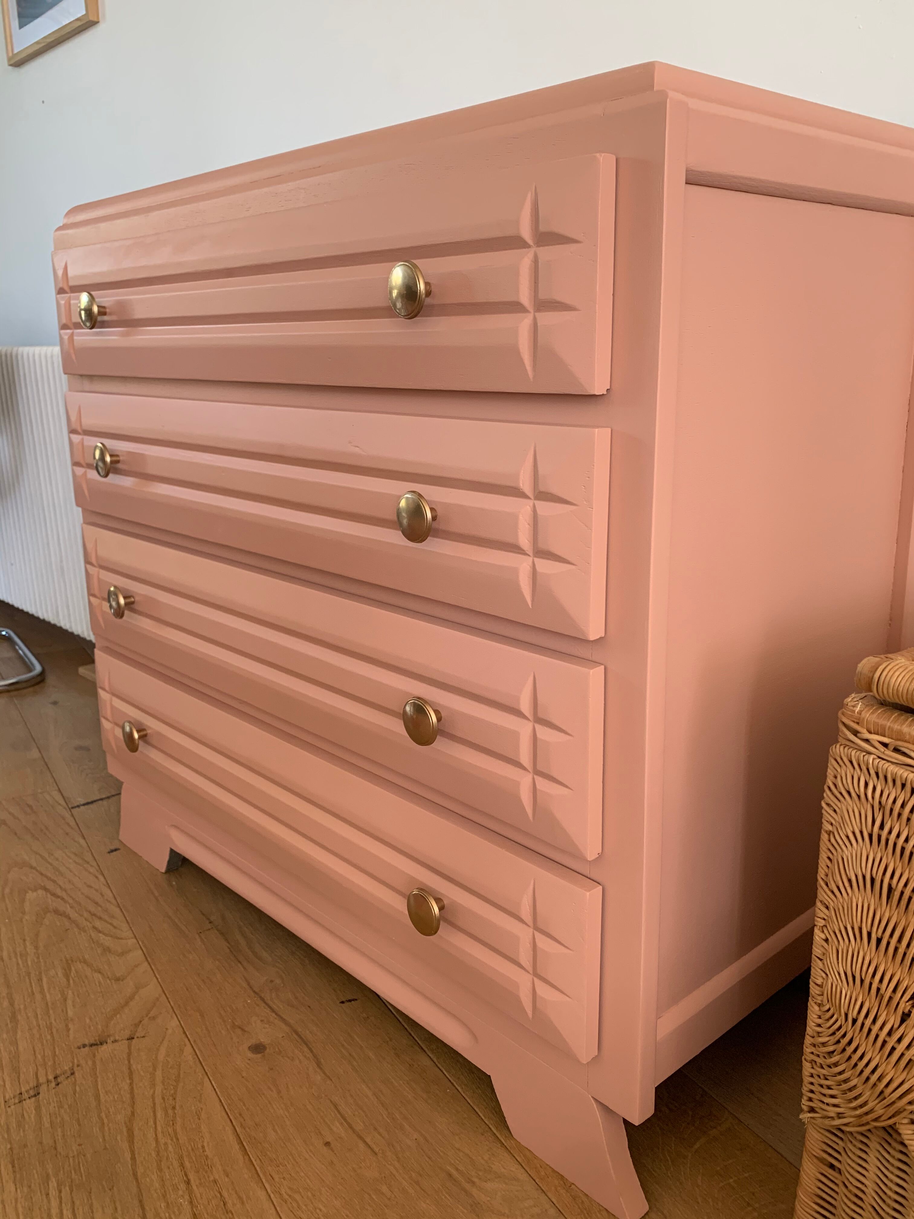 Vintage dresser pink blush