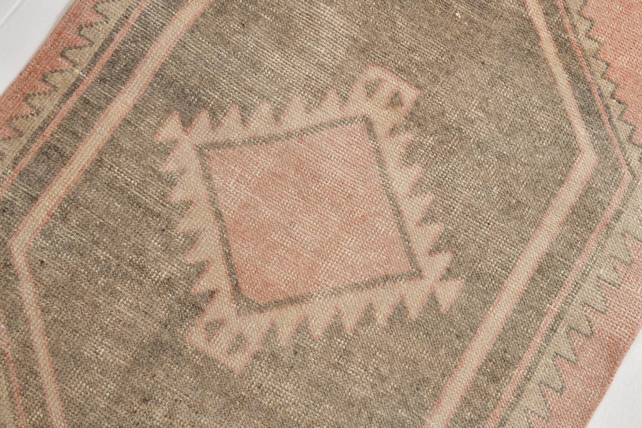 3x12 Pale Red Brown Vintage Runner Rug 80x380Cm SK 21977