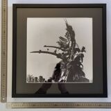 Silver photography Ceremonial character with headdress 44x44 cm