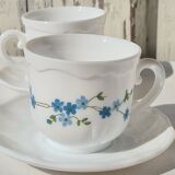 Arcopal forget-me-not Veronica and pourer cups