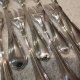 12 silver-plated cake forks by Christofle Spatours