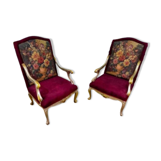 Armchairs Louis XV style