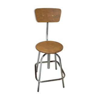 Stool with industrial back