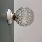 Vintage moulded glass wall or ceiling light globe