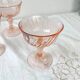 6 coupes vintage en verre rose “Rosaline” Arcoroc Luminarc – Verre dépression français – Vaisselle ancienne made in France