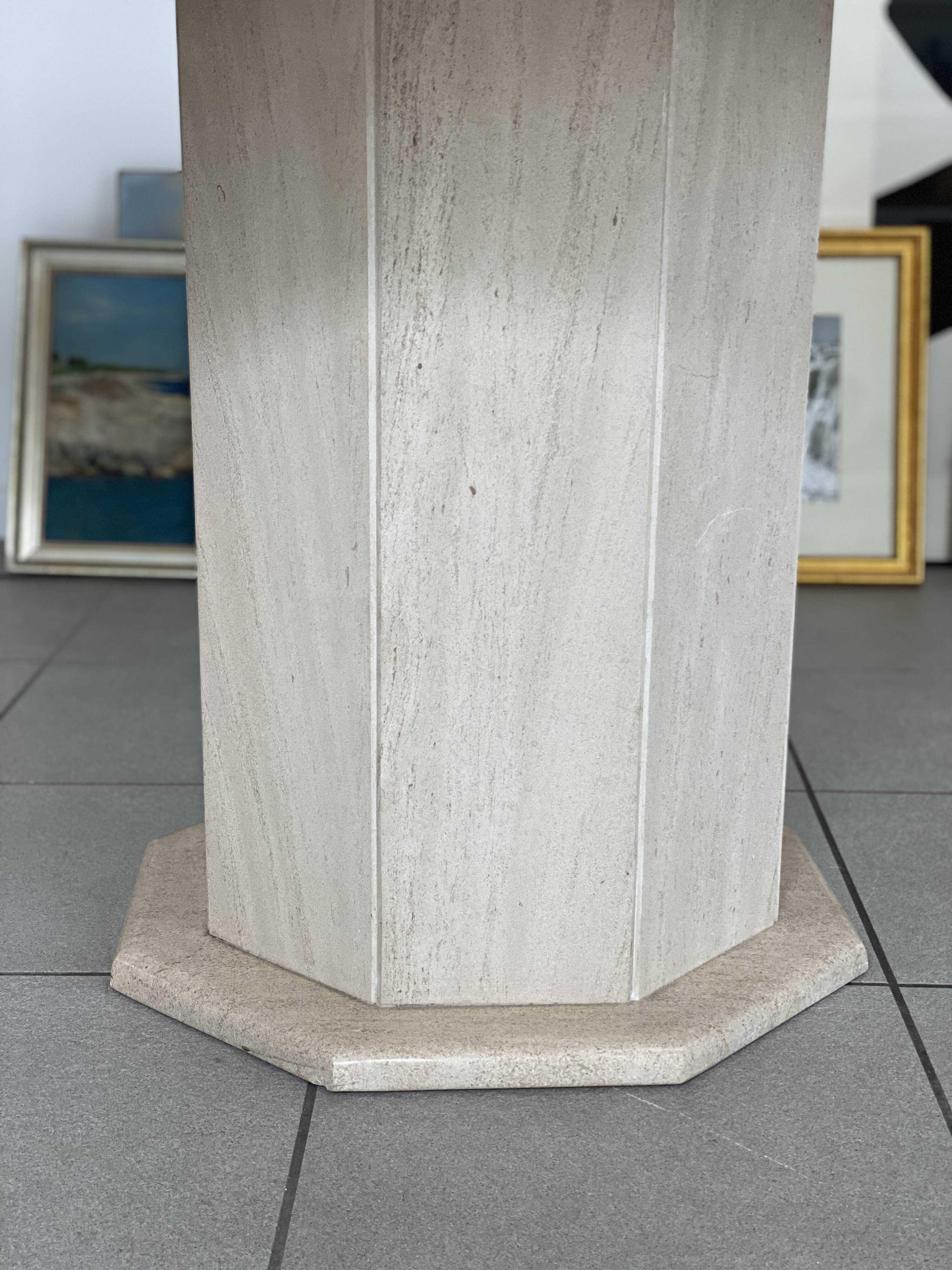 Table en travertin vintage