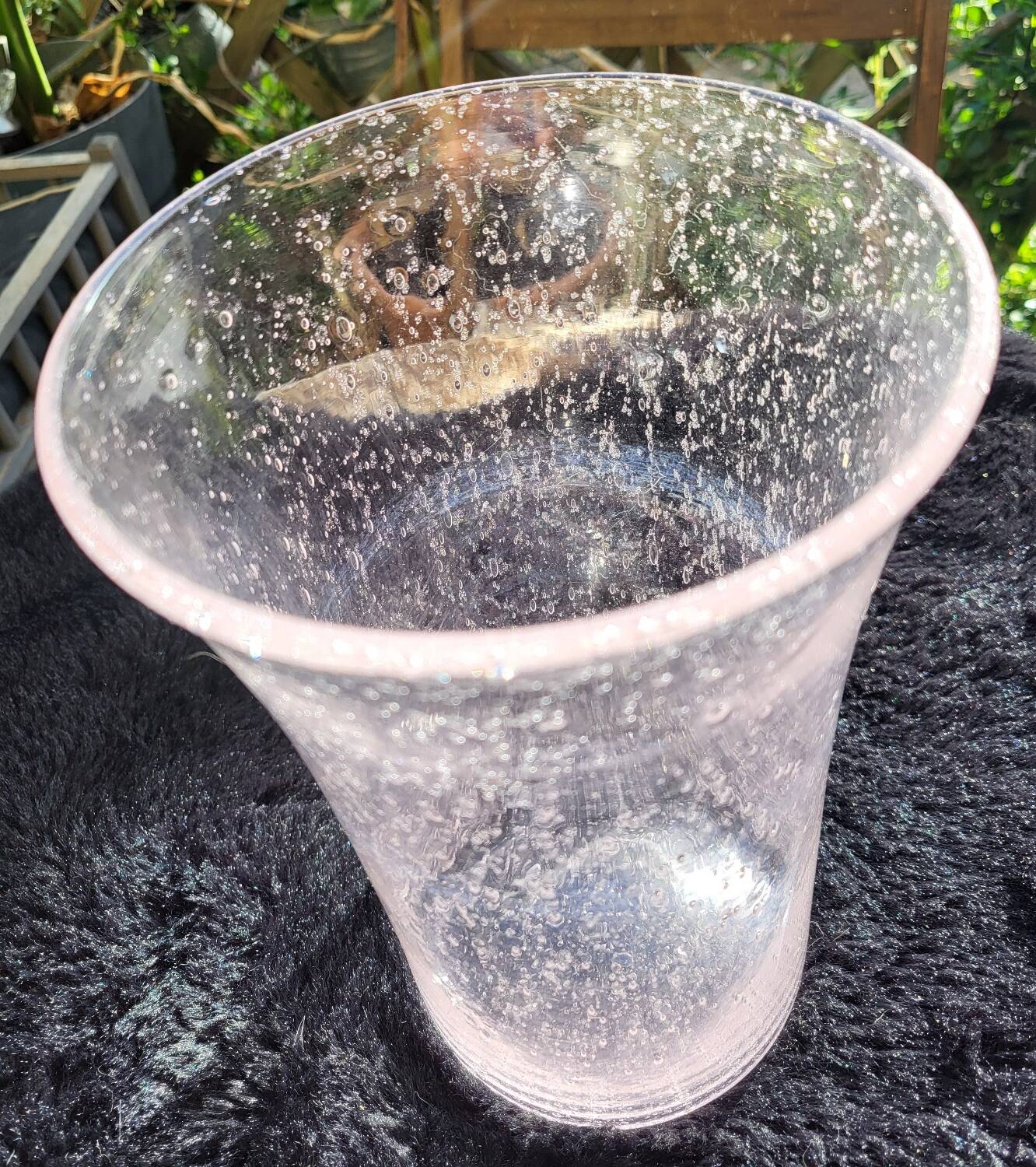 Biot pink bubble vase