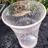 Biot pink bubble vase